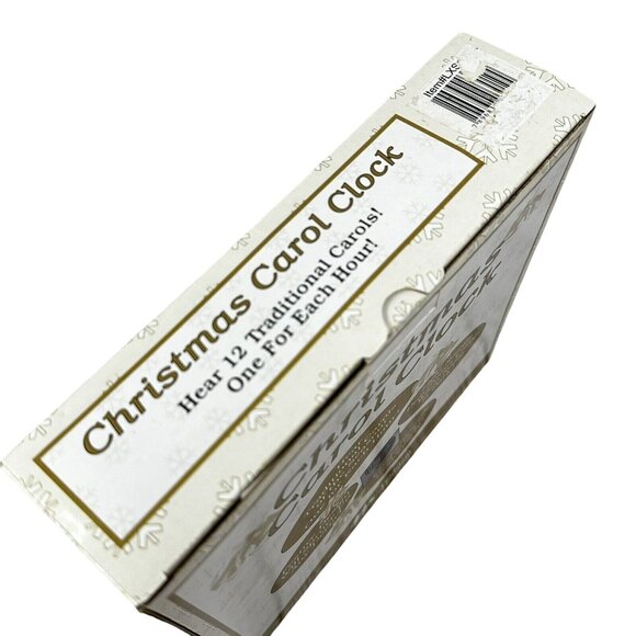 Feldstein Musical Christmas Carol Wall Clock Snowman Family Analog Round - Picture 3 of 7